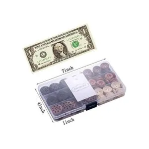 Botones de madera redondos surtidos negro marrón beige_4