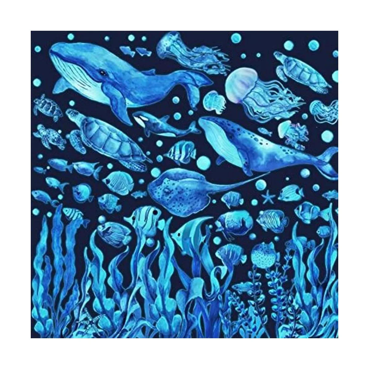 Calcomanías de pared que brillan en la oscuridad bajo el_1