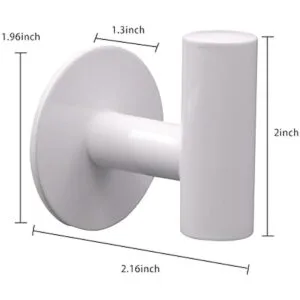 BIOMOTY Ganchos de pared adhesivos blancos 2 paquetes_4