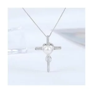 LGSY Colgante de plata de ley con forma de cruz de corazón_6