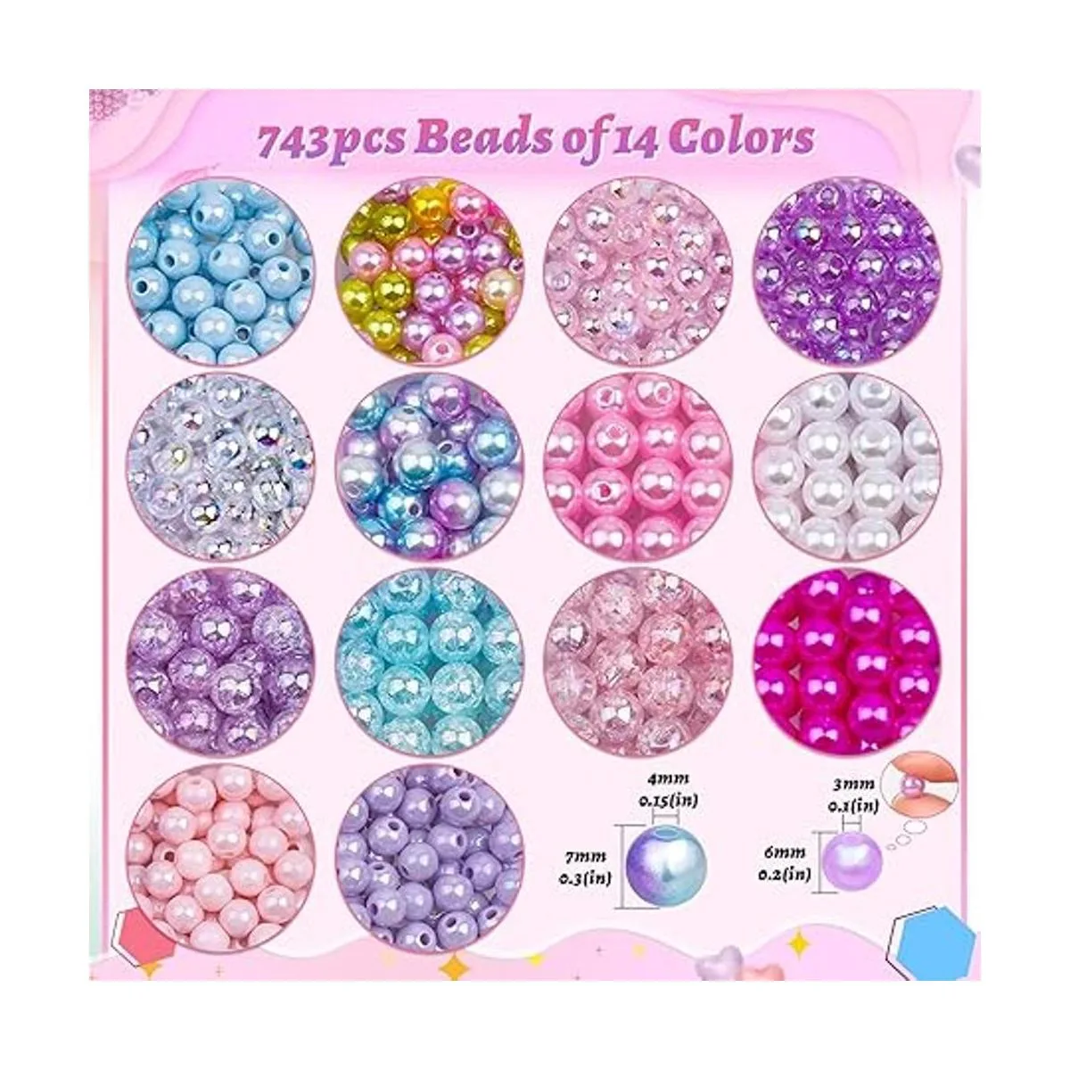 Cludoo 773 cuentas de sirena para hacer joyas kit de_2