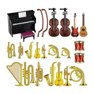 24 piezas de instrumentos musicales de casa de muñecas_1