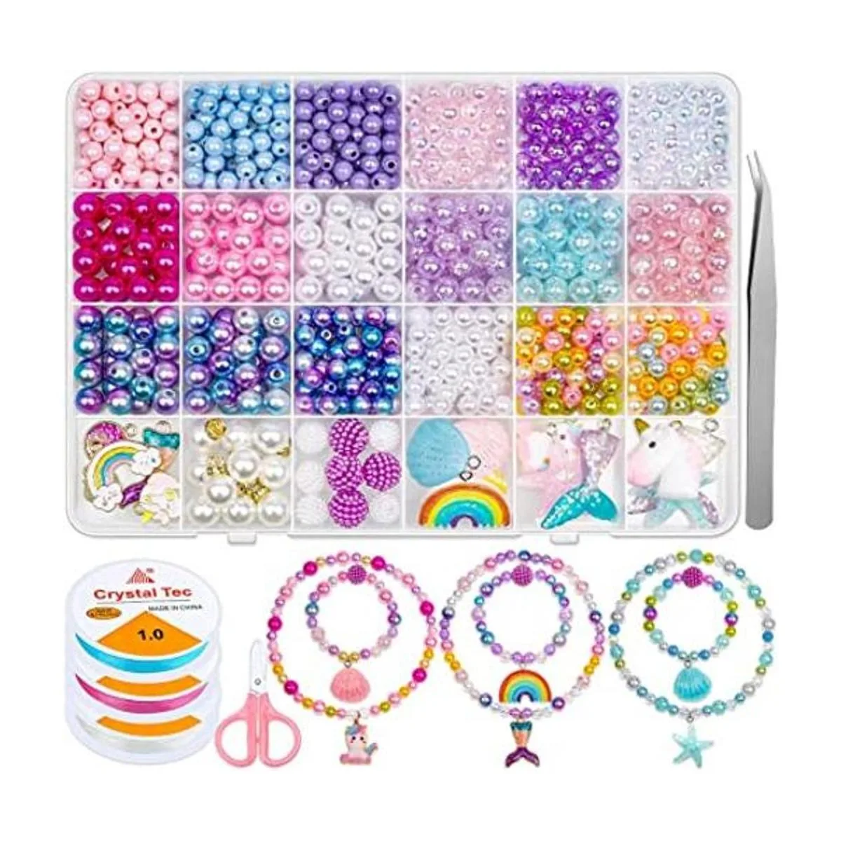 Cludoo 773 cuentas de sirena para hacer joyas kit de_1