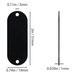StayMax Etiquetas de aluminio grabadas en blanco con 2_2