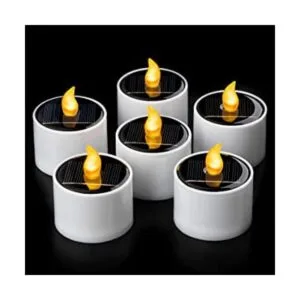 SingTok 6 velas de té solares impermeables recargables_1