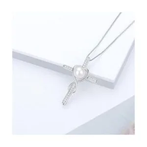 LGSY Colgante de plata de ley con forma de cruz de corazón_5