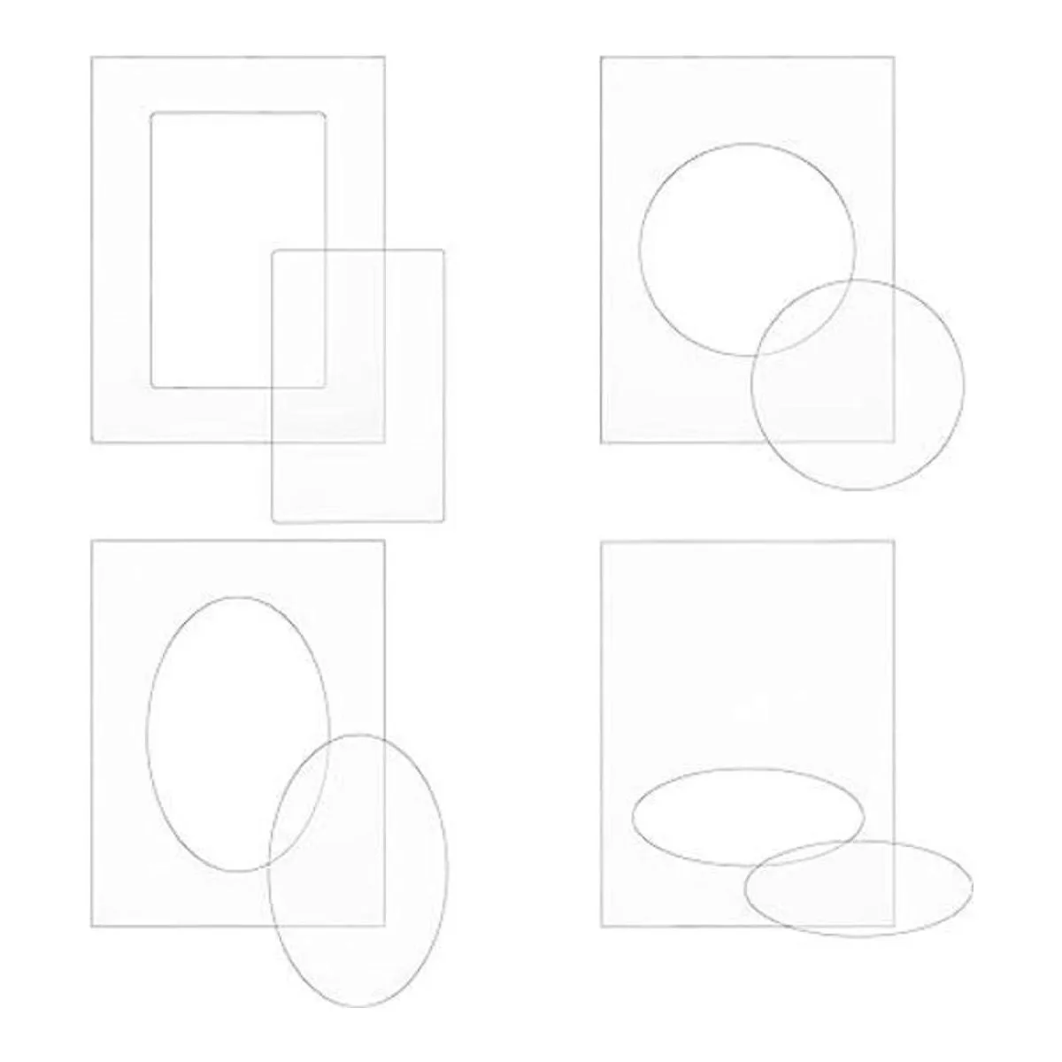 BENECREAT Juego de 4 carpetas de plástico con marco_1