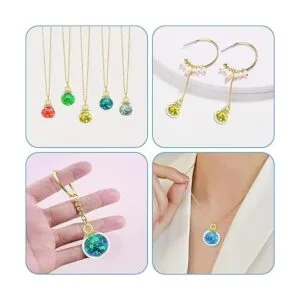 100 colgantes de bola de cristal de 0.630 in con pequeñas_6