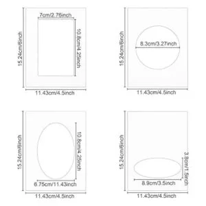 BENECREAT Juego de 4 carpetas de plástico con marco_2