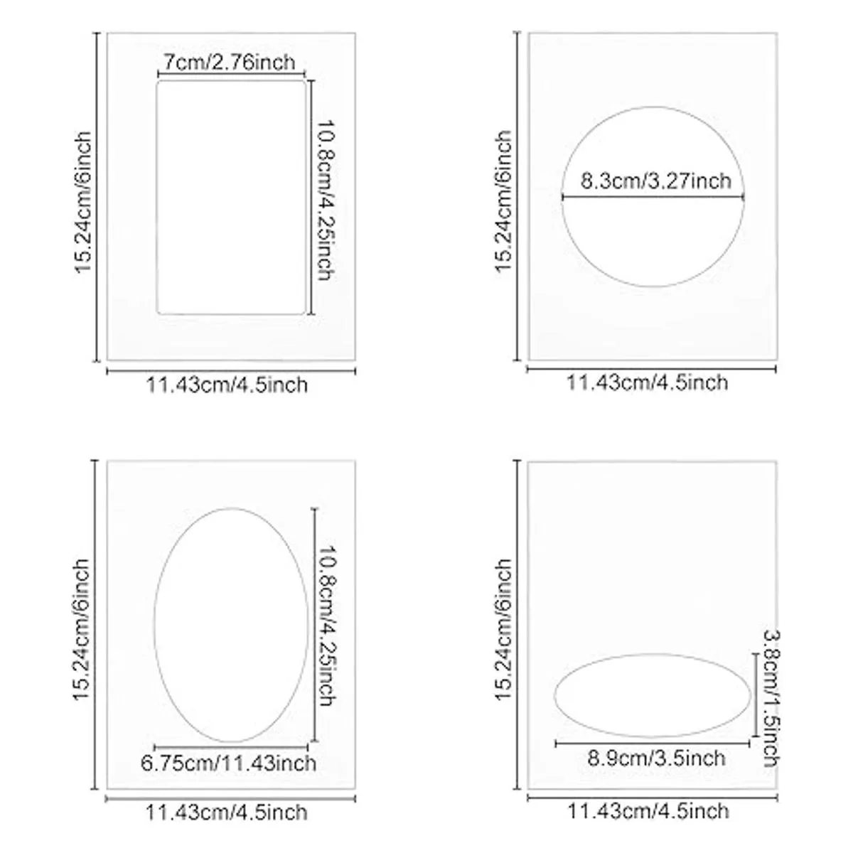 BENECREAT Juego de 4 carpetas de plástico con marco_2