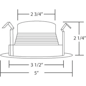 nicor lighting 4inch Deflector recortar Carcasas de para_7