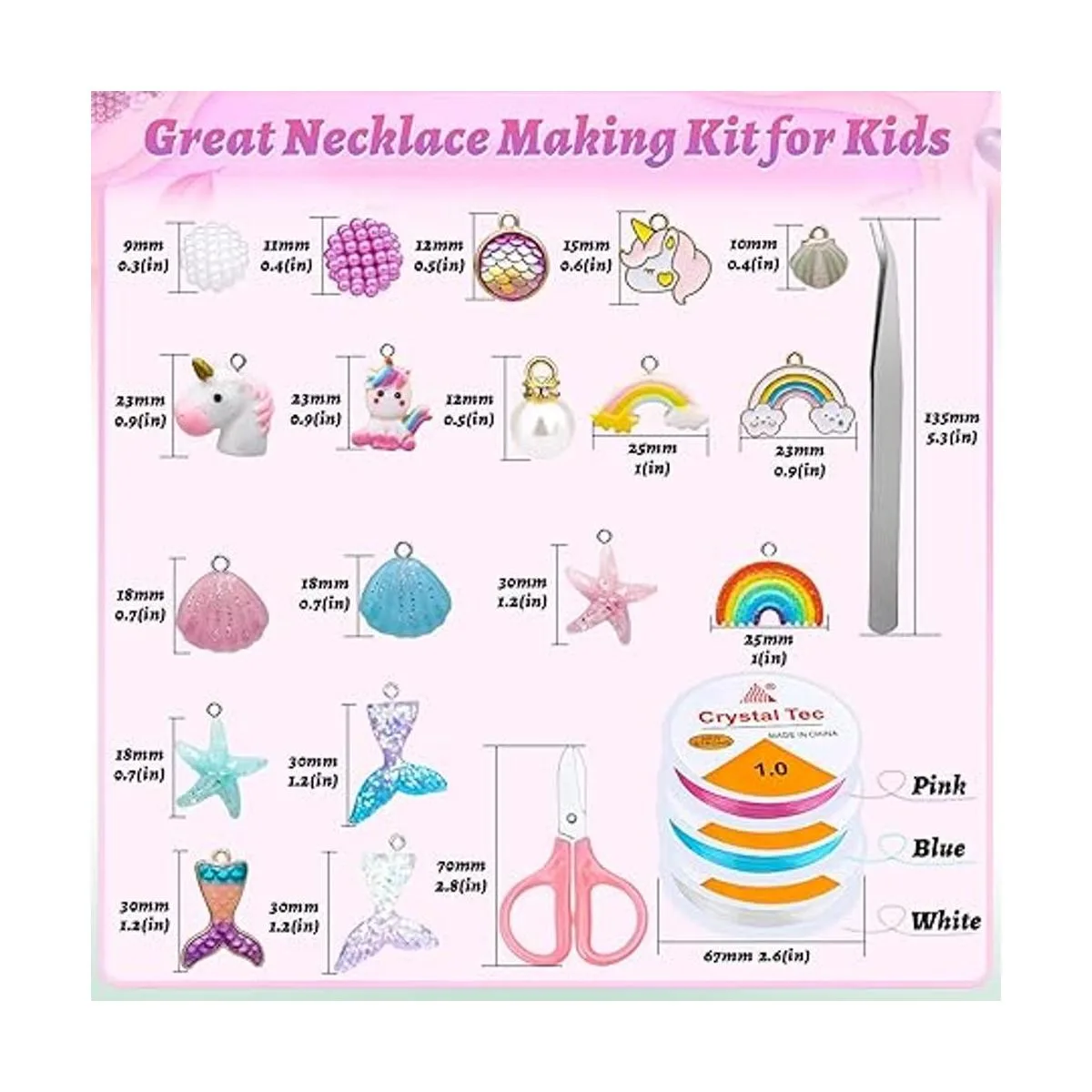 Cludoo 773 cuentas de sirena para hacer joyas kit de_3