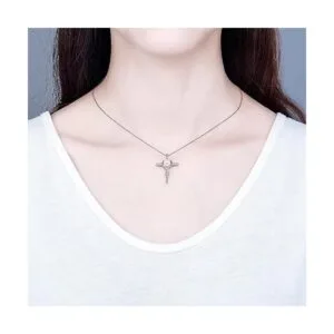 LGSY Colgante de plata de ley con forma de cruz de corazón_7