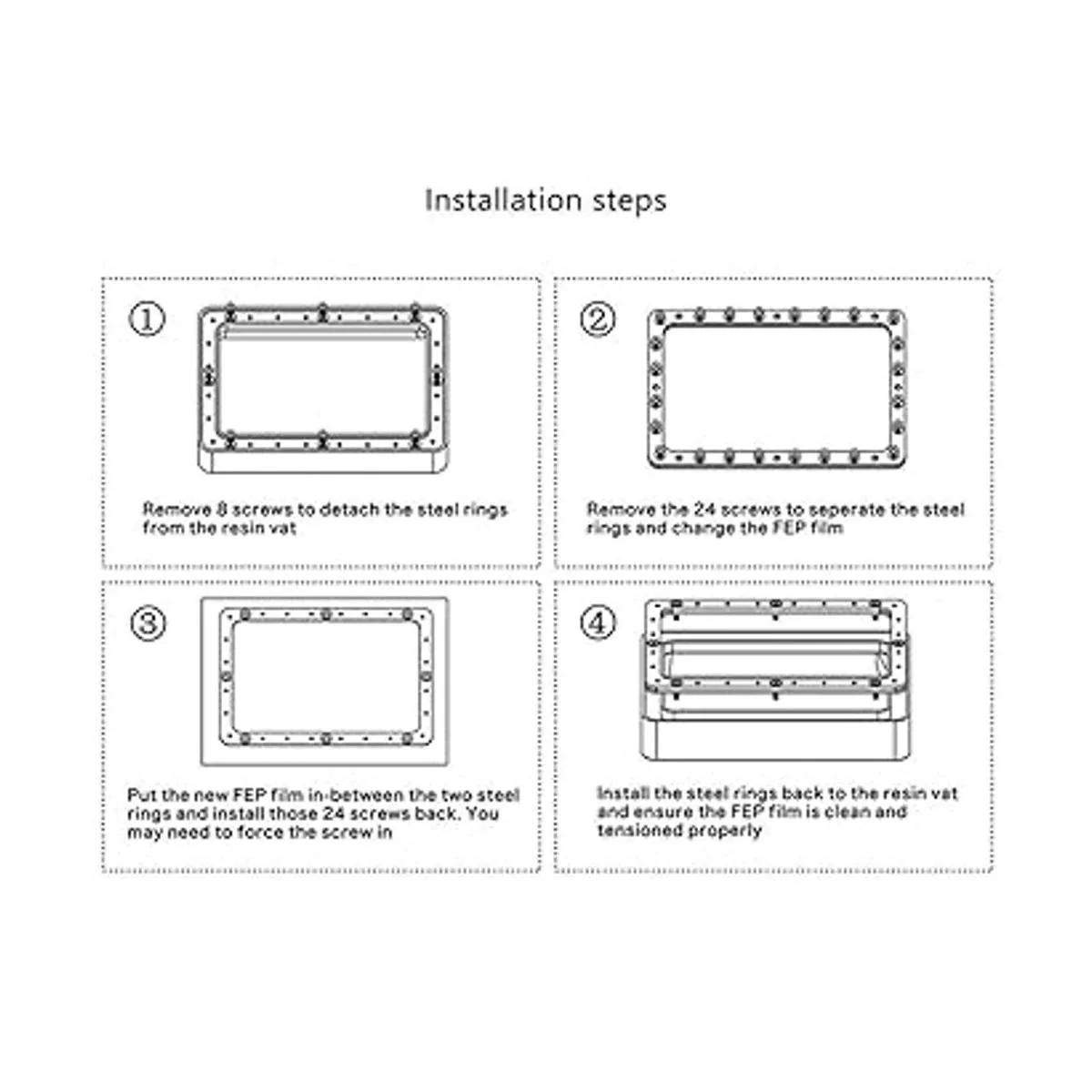 5 películas FEP de 7.874 x 5.512 x 0.006 in para Elegoo_7