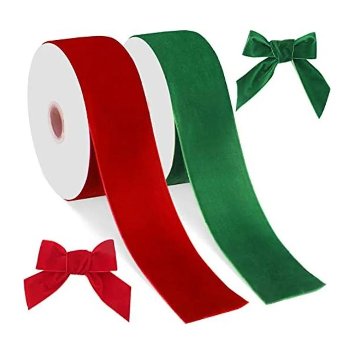 Luxiv Cinta de terciopelo de Navidad de 20 yardas de_1