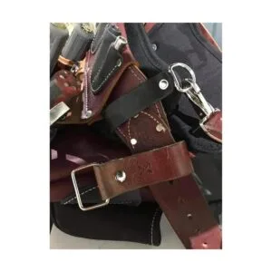 Soporte para cinta métrica de cuero clip para cinturón de_4