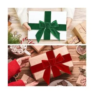 Luxiv Cinta de terciopelo de Navidad de 20 yardas de_4