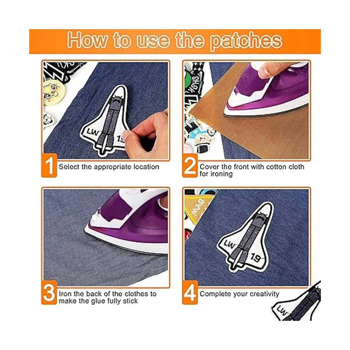 NICEVINYL Parches bordados para planchar con apliques 72_4