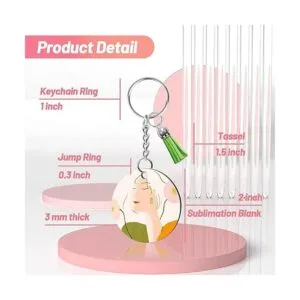 Llavero de sublimación en blanco a granel 120 piezas de_3