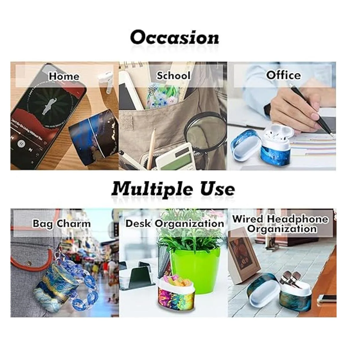 Moldes de silicona de resina para auriculares y soporte_6