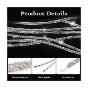 ZYNERY Cordones de cuerda de diamantes de imitación de 8.7_4