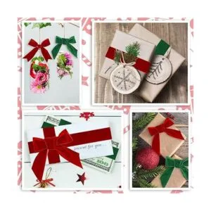 Luxiv Cinta de terciopelo de Navidad de 20 yardas de_6