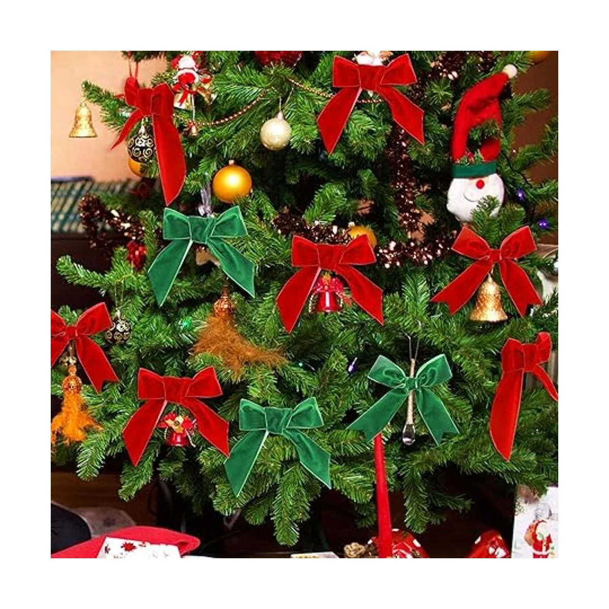 Luxiv Cinta de terciopelo de Navidad de 20 yardas de_5