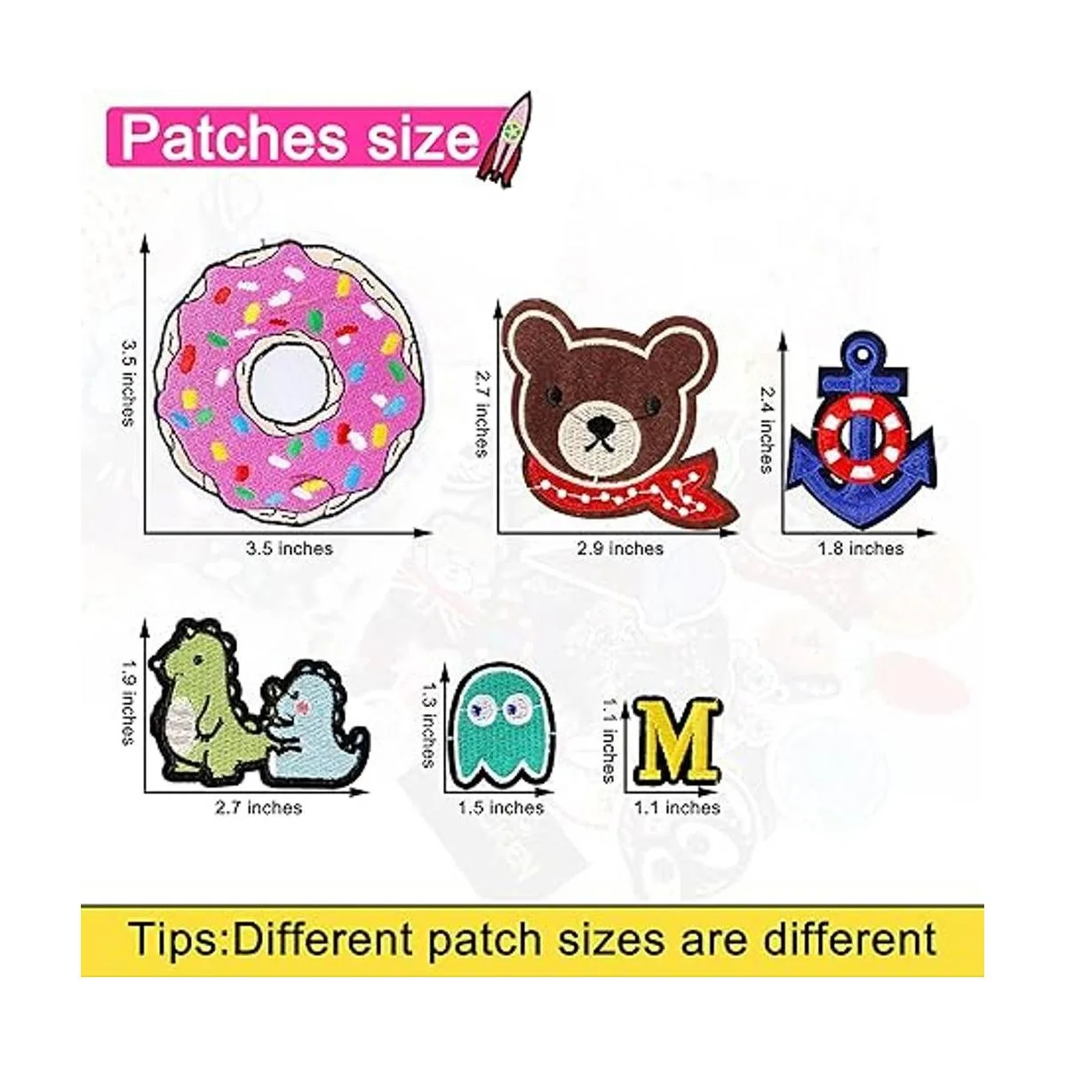 NICEVINYL Parches bordados para planchar con apliques 72_3