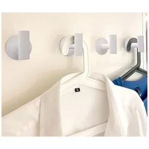 BIOMOTY Ganchos de pared adhesivos blancos 2 paquetes_5