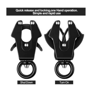 2 piezas de clip de rana negro para correa de perro clip_2