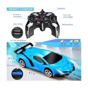 Juguetes de coche a control remoto Transformación de_4