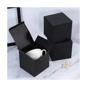 NIGNYA Cajas de regalo Kraft con tapa 5 x 5 x 5 pulgadas_7