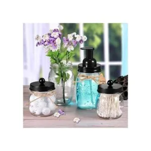 Juego de accesorios de baño Mason Jar Dispensador de_5