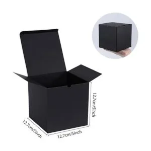 NIGNYA Cajas de regalo Kraft con tapa 5 x 5 x 5 pulgadas_2