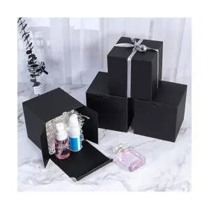 NIGNYA Cajas de regalo Kraft con tapa 5 x 5 x 5 pulgadas_6