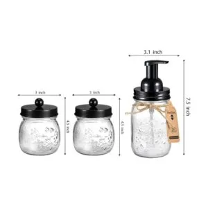 Juego de accesorios de baño Mason Jar Dispensador de_7