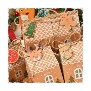 Paquete de 50 mini cajas de dulces y galletas de Navidad_7