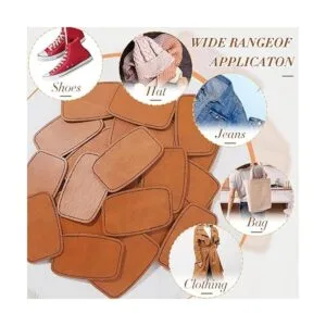 60 parches de cuero sintético en blanco con adhesivo_6