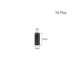 Uxcell Espaciador redondo de aluminio de 15 piezas M3 x_2