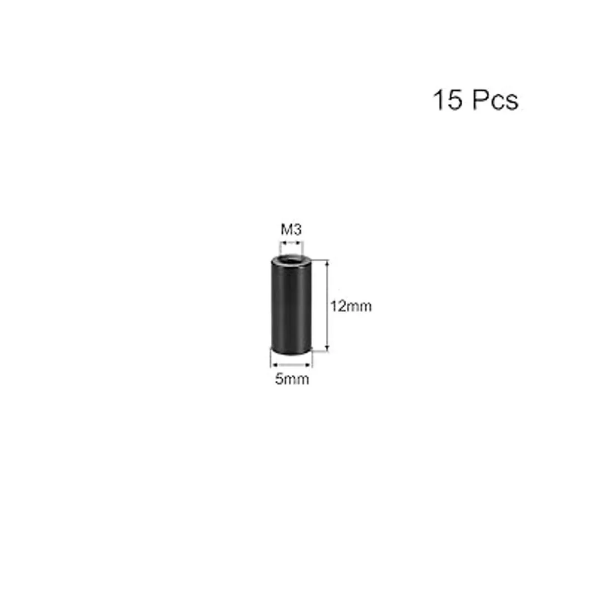 Uxcell Espaciador redondo de aluminio de 15 piezas M3 x_2