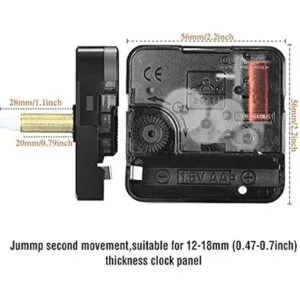 5 piezas de mecanismo de movimiento de reloj manecillas_2