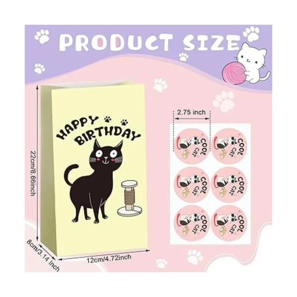 24 bolsas de regalo de fiesta de gatos bolsas de_4