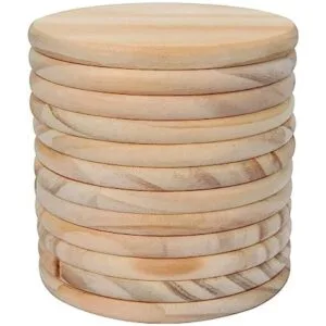 GOH DODD Paquete de 12 posavasos de madera sin acabar 4_1