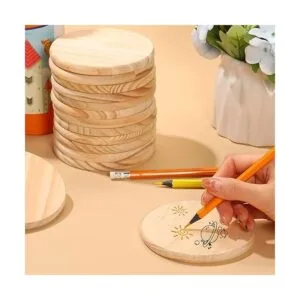 GOH DODD Paquete de 12 posavasos de madera sin acabar 4_3