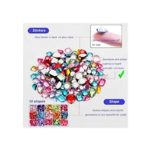 Piedras de imitación autoadhesivas para niños calcomanías_3