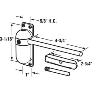 PrimeLine KC50HD Cierrapuertas para puerta y pantalla_2