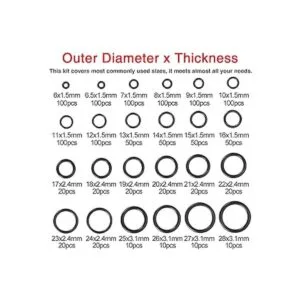 KOOTANS Juego de 1200 piezas de anillos tóricos de goma de_2