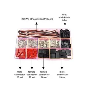 Juego de 40 conectores servo macho hembra conector_2