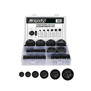 Brexxty 52 ojales de goma para cableado negro Kit de_1