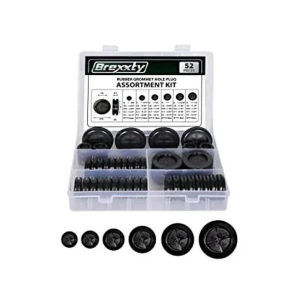 Brexxty 52 ojales de goma para cableado negro Kit de_1